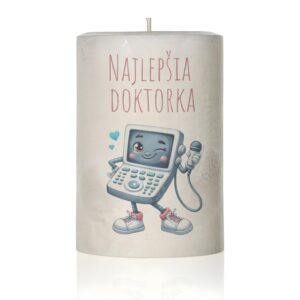 Personalizovaná sviečka s lekárskym motívom a vlastným textom 24