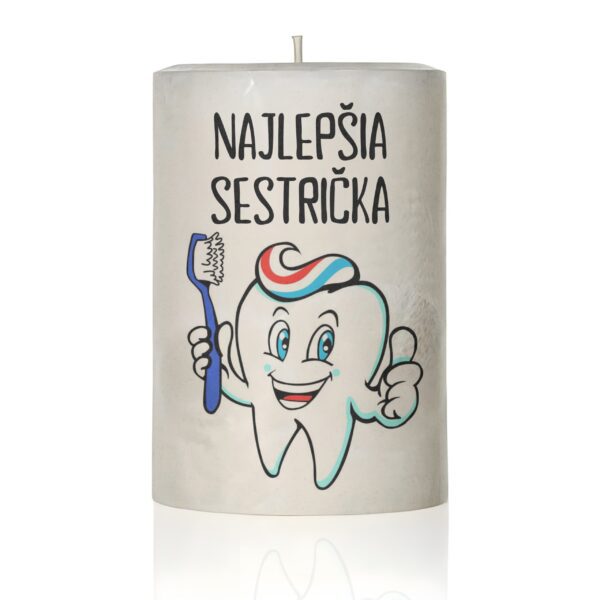 Personalizovaná sviečka s lekárskym motívom a vlastným textom 33