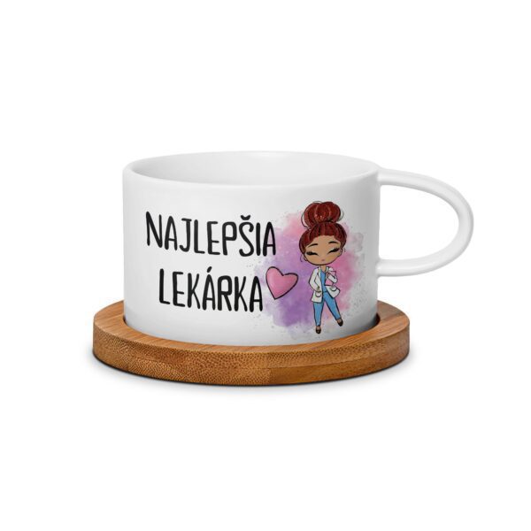 Personalizovaný hrnček makronka s lekárskym motívom a vlastným textom 3