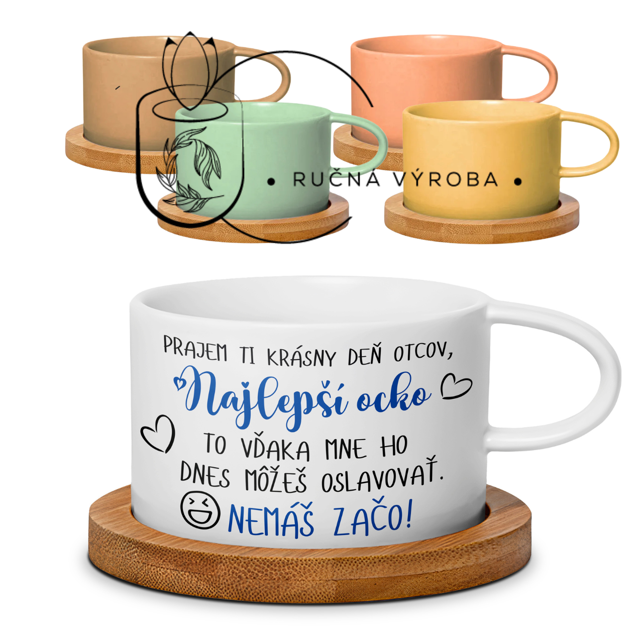Makrónka hrnček .. deň otcov..