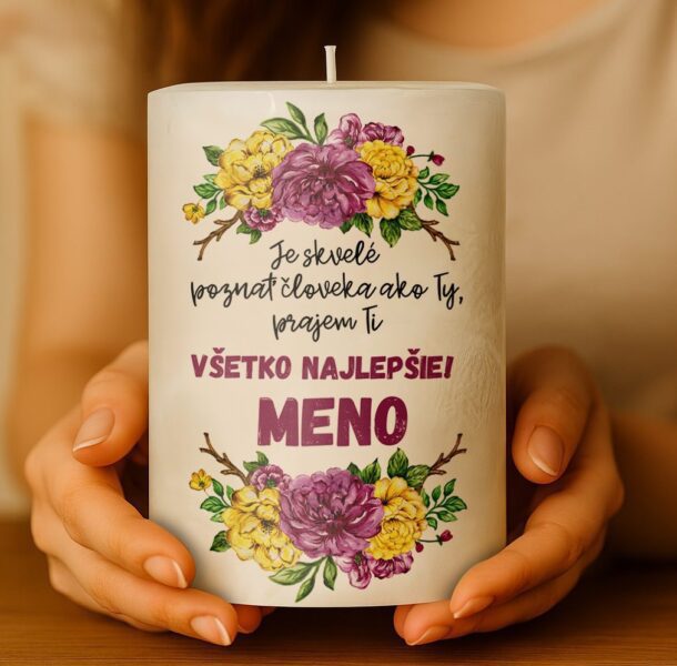 Je skvelé poznať človeka ako Ty palmová sviečka
