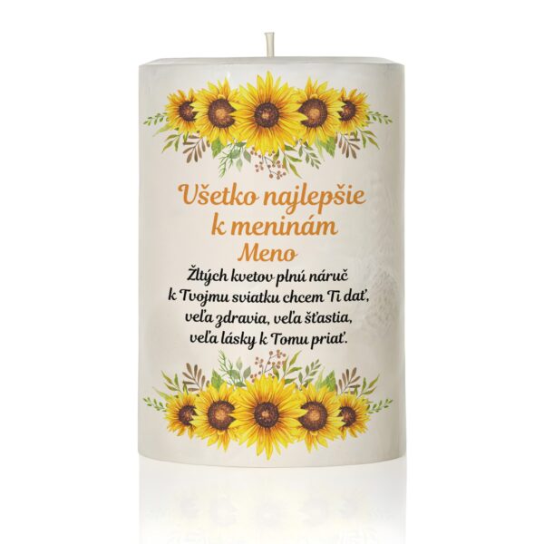 Palmová sviečka k meninám slnečnice