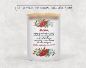 Sviečka v sklenenej dóze všetko najlepšie k meninám