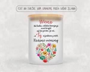 Sviečka k meninám s textom o vďačnosti a kráse ľudí