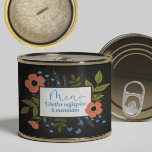 Sviečka v konzerve k meninám..