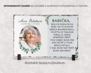 Spomienkový kameň s vlastným textom a fotografiou 20