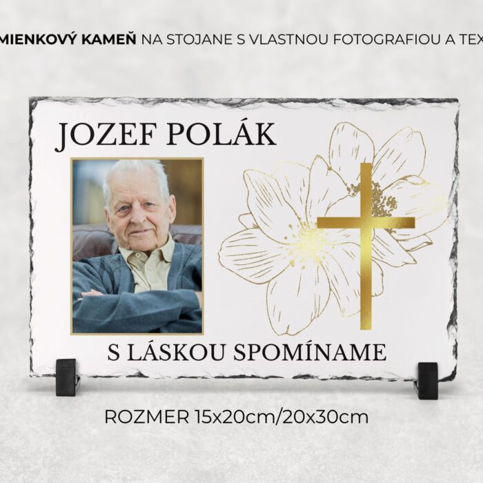 Spomienkový kameň s vlastným textom a fotografiou 27
