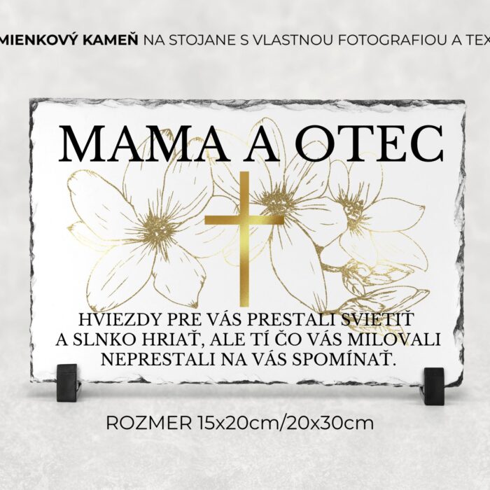 Spomienkový kameň s vlastným textom a fotografiou 32