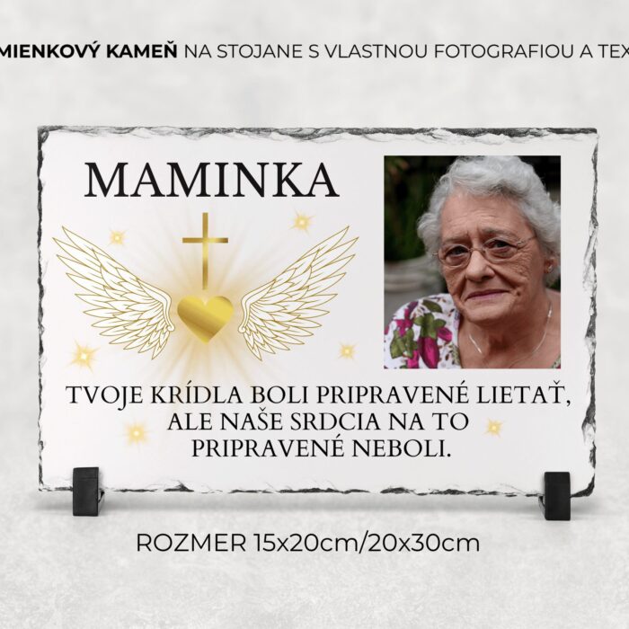 Spomienkový kameň s vlastným textom a fotografiou 36