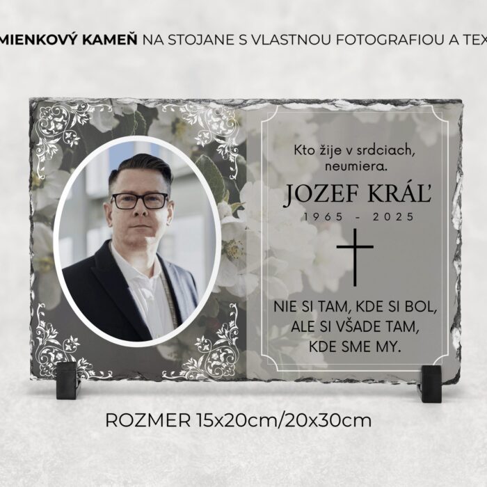Spomienkový kameň s vlastným textom a fotografiou 34