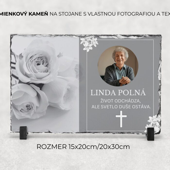 Spomienkový kameň s vlastným textom a fotografiou 16