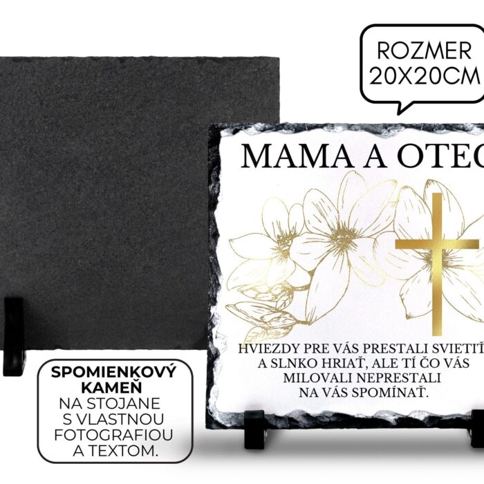Spomienkový kameň s vlastným textom a fotografiou 26