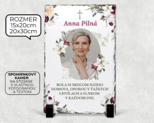 Spomienkový kameň s vlastným textom a fotografiou 30