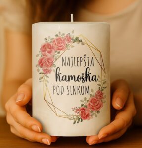 Dekoračná palmová sviečka - Najlepšia kamoška pod slnkom..