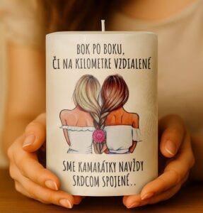 Dekoračná palmová sviečka - Bok po boku, či na kilometre vzdialené..