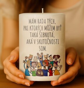 Dekoračná palmová sviečka - Mám rada tých, pri ktorých môžem byť taká šibnutá..