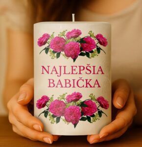 Dekoračná palmová sviečka - Najlepšia babička