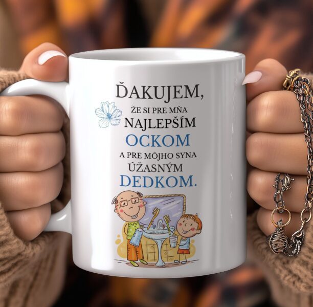 Keramický hrnček - Ďakujem,že si pre mňa najlepším ockom..
