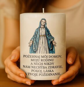 Dekoračná palmová sviečka - požehnaj môj domov