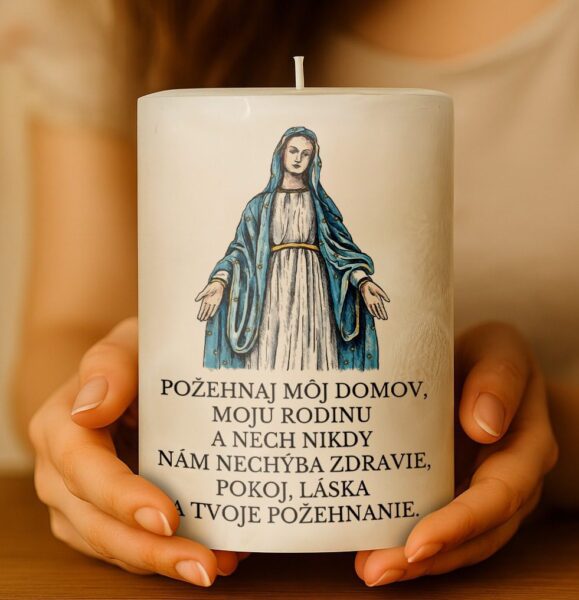Dekoračná palmová sviečka - požehnaj môj domov