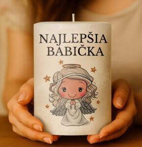 Dekoračná palmová sviečka - Najlepšia babička