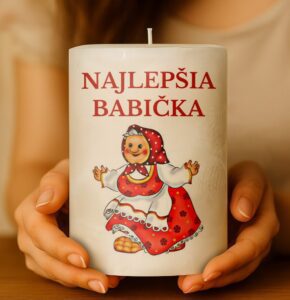 Dekoračná palmová sviečka - Najlepšia babička