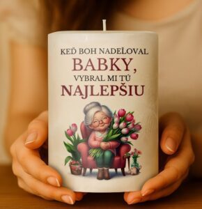 Dekoračná palmová sviečka pre babku