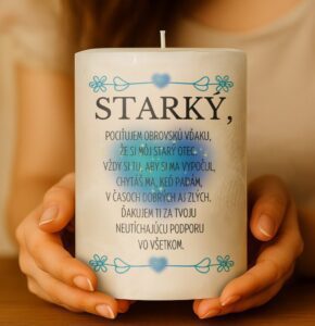 Dekoračná palmová sviečka - Najlepší starký..