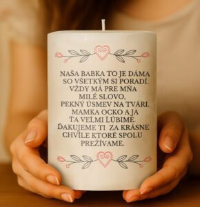 Dekoračná palmová sviečka - Naša babka to je dáma