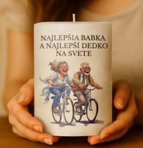 Dekoračná palmová sviečka - Najlepšia babka a dedko 4