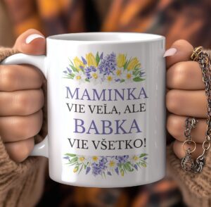 Keramický hrnček - Maminka viem veľa..