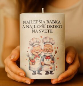 Dekoračná palmová sviečka - Najlepšia babka a dedko 5