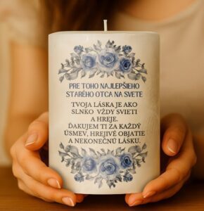 Dekoračná palmová sviečka - Pre starého otca..