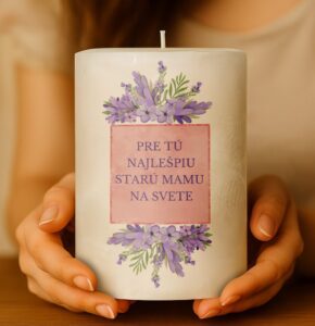 Dekoračná palmová sviečka - Pre najlepšiu starkú na svete..