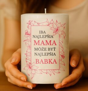 Dekoračná palmová sviečka - Iba najlepšia babka môže byť..