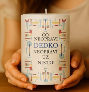 Dekoračná palmová sviečka - Čo neopraví dedko..