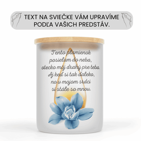 Spomienková veľká sviečka v sklenenej dóze s vlastným textom 4