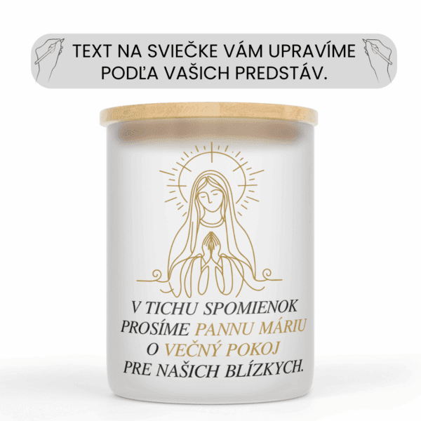 Spomienková veľká sviečka v sklenenej dóze s vlastným textom 3