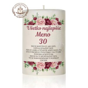 Narodeninová personalizovaná sviečka motív 2
