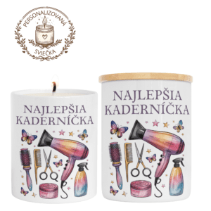 Personalizovaná sviečka pre kaderníčku