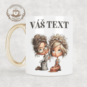 Personalizovaný hrnček so zlatým uchom - Najlepšia kaderníčka 2