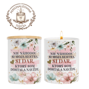 Personalizovaná keramická sviečka „Nie náhodou si moja sestra“