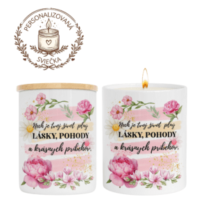 Personalizovaná keramická sviečka „Nech je tvoj život plný lásky“
