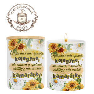 Personalizovaná keramická sviečka „Z kolegýň kamarátky“