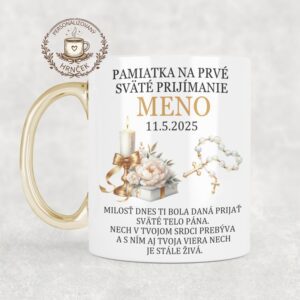 Personalizovaný hrnček – pamiatka na prvé sväté prijímanie