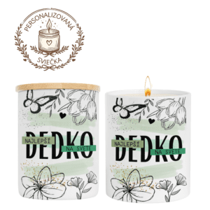 Personalizovaná keramická sviečka „Najlepší dedko na svete“