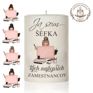 Sviečka pre šéfku, originálny darček s osobným odkazom