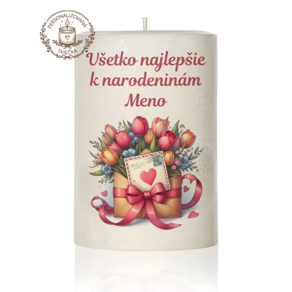 Narodeninová personalizovaná sviečka motív 13