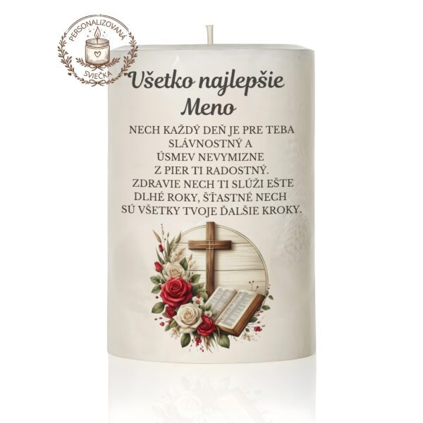 Narodeninová personalizovaná sviečka motív 12