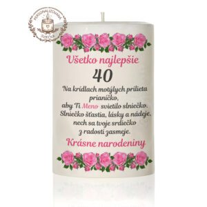 Narodeninová personalizovaná sviečka motív 6
